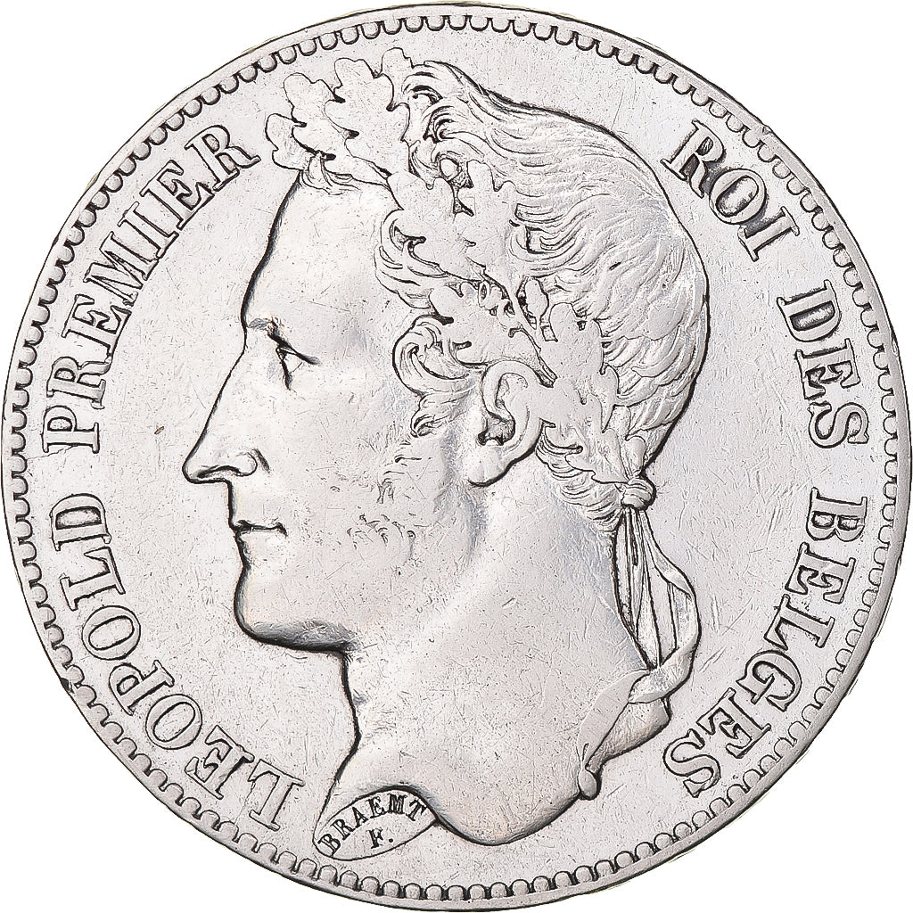 Monnaie, Belgique, Leopold I, 5 Francs, 5 Frank, 1848, TTB, Argent, KM:3.2