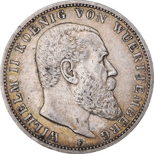 Coin, German States, WURTTEMBERG, Wilhelm II, 3 Mark, 1909, Freudenstadt