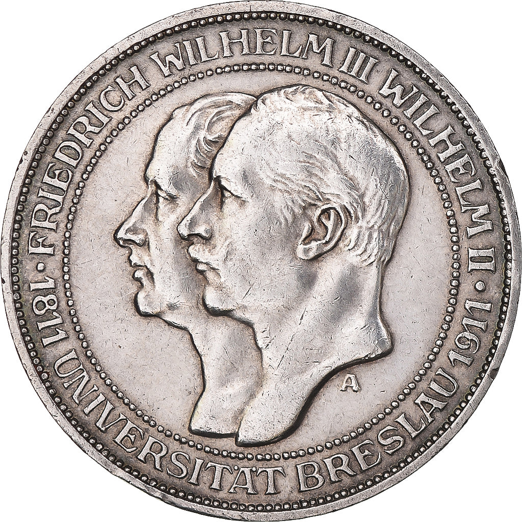 Münze, Deutsch Staaten, PRUSSIA, Wilhelm II, 3 Mark, 1911, Berlin, SS+, Silber