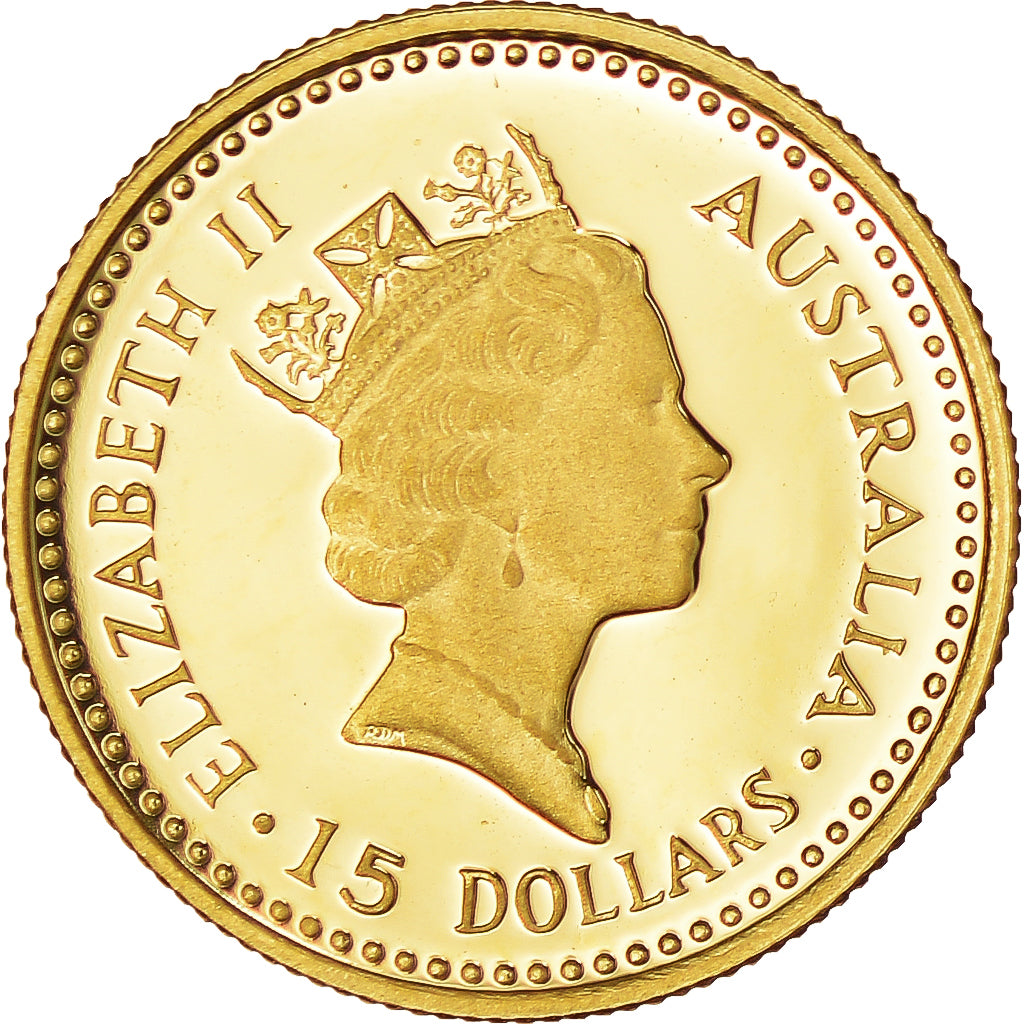 Coin, Australia, Elizabeth II, 15 Dollars, 1990, Perth, MS(65-70), Gold, KM:141
