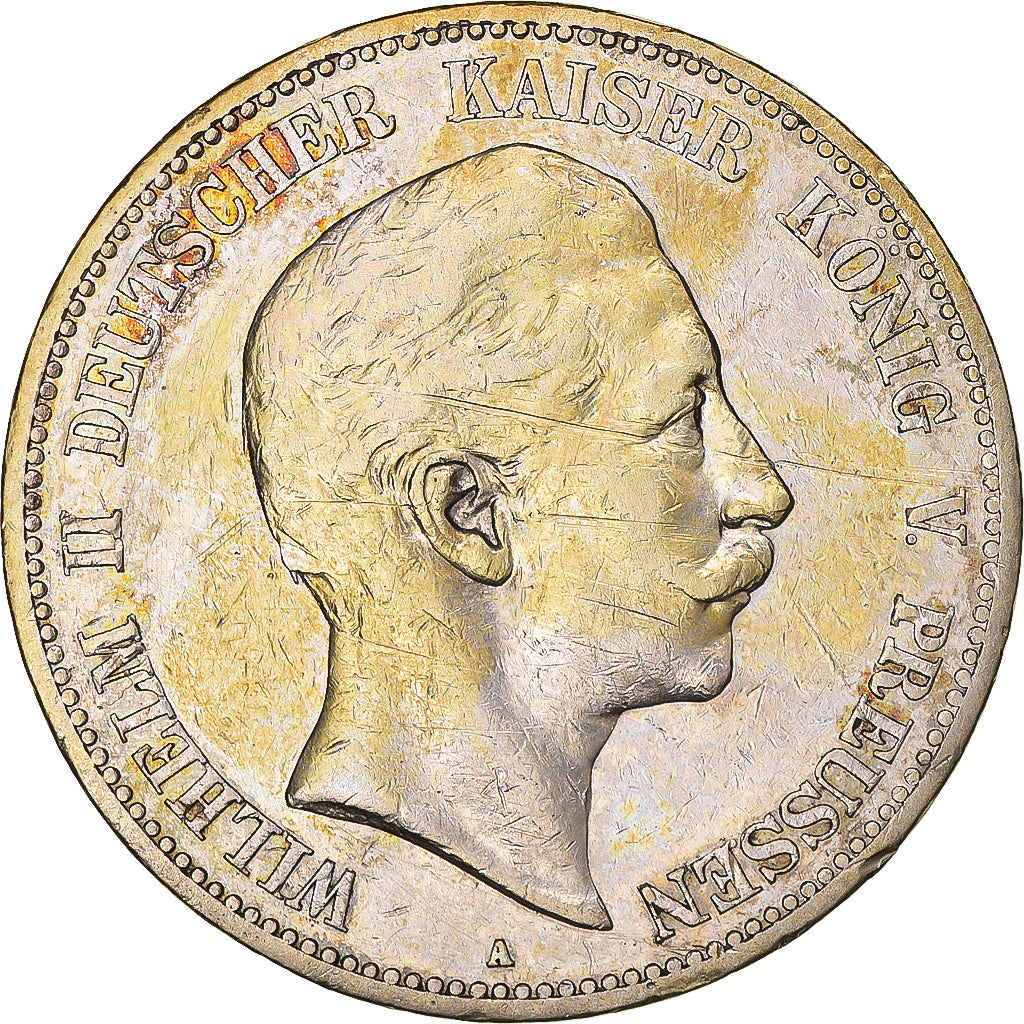 Coin, German States, PRUSSIA, Wilhelm II, 5 Mark, 1901, Berlin, VF(20-25)