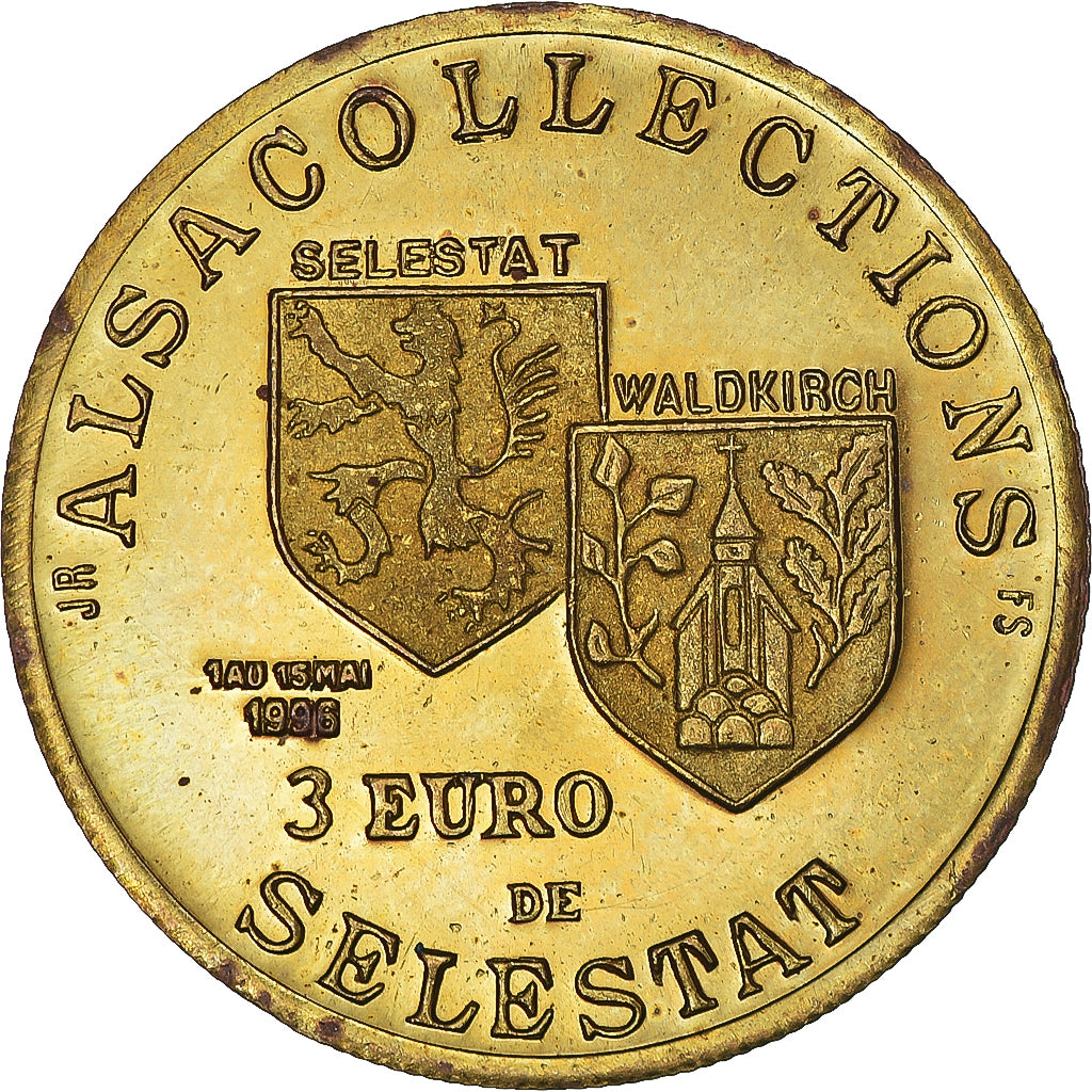 France, 3 Euro, Euro des Villes, 1996, Sélestat - 30 ans de jumelage, AU(55-58)