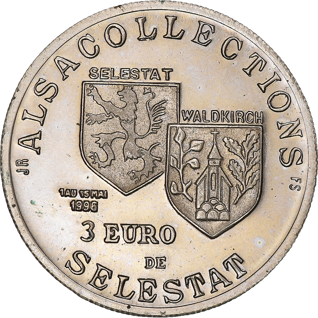 Francja, 3 Euro, Euro des Villes, 1996, Sélestat - 30 ans de jumelage