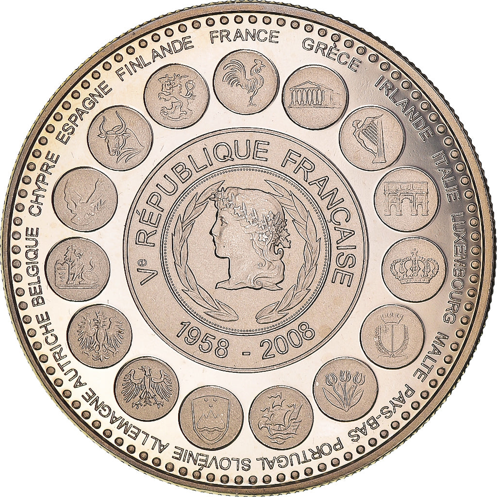 Frankreich, Medaille, L'Europe des XXVII, Veme République, Politics, 2008