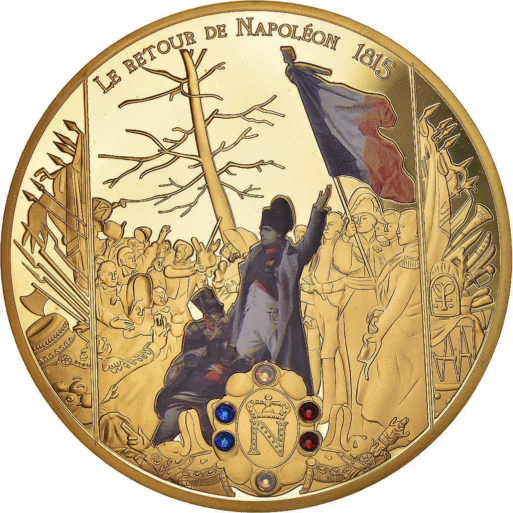 Francja, medal, Le Retour de Napoléon, 1815, 2015, MS(65-70), Stop miedzi