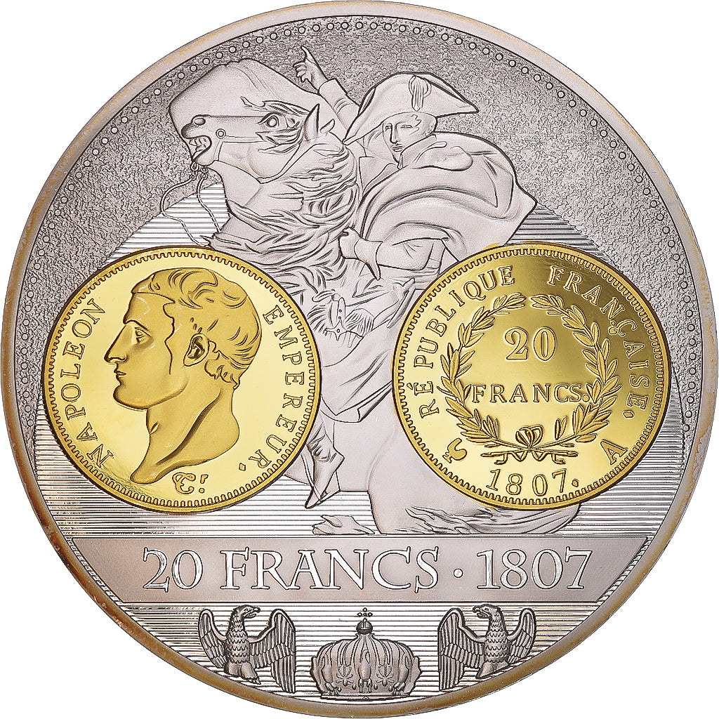 Francia, medalla, Napoleon I, Histoire de la monnaie Française, 20 Francs 1807