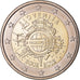 Eslovénia, 2 Euro, 10 ans de l'Euro, 2012, MS(64), Bimetálico