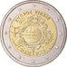 Chipre, 2 Euro, 10 ans de l'Euro, 2012, MS(63), Bimetálico