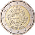 België, 2 Euro, 10 ans de l'Euro, 2012, Brussels, PR, Bi-Metallic