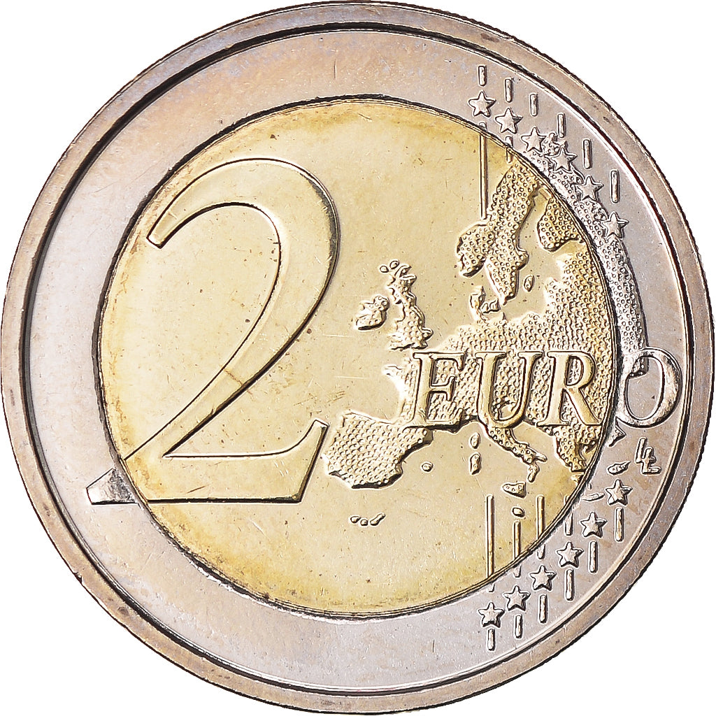 België, 2 Euro, 10 ans de l'Euro, 2012, Brussels, PR, Bi-Metallic