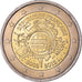 France, 2 Euro, 10 ans de l'Euro, 2012, Paris, MS(63), Bi-Metallic, KM:1846