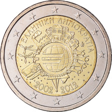 Griechenland, 2 Euro, 10 ans de l'Euro, 2012, UNZ, Bi-Metallic