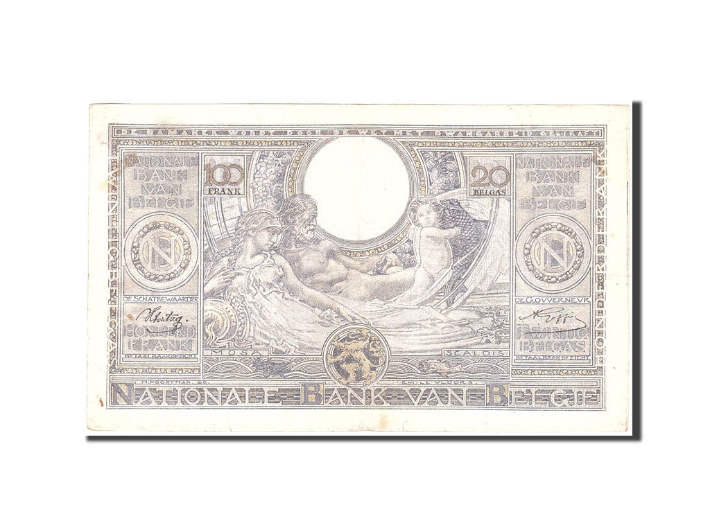 Banknote, Belgium, 100 Francs-20 Belgas, 1942, 1942-08-22, KM:107, EF(40-45)