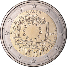 Malta, 2 Euro, Drapeau européen, 2015, Paris, MS(64), Bimetálico