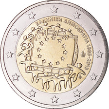 Grecia, 2 Euro, 2015, 30 ans   Drapeau européen, SPL+, Bi-metallico, KM:272