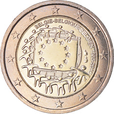 Belgium, 2 Euro, Drapeau européen, 2015, Brussels, AU(50-53), Bi-Metallic