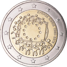 Cyprus, 2 Euro, Flag, 2015, UNC, Bi-Metallic