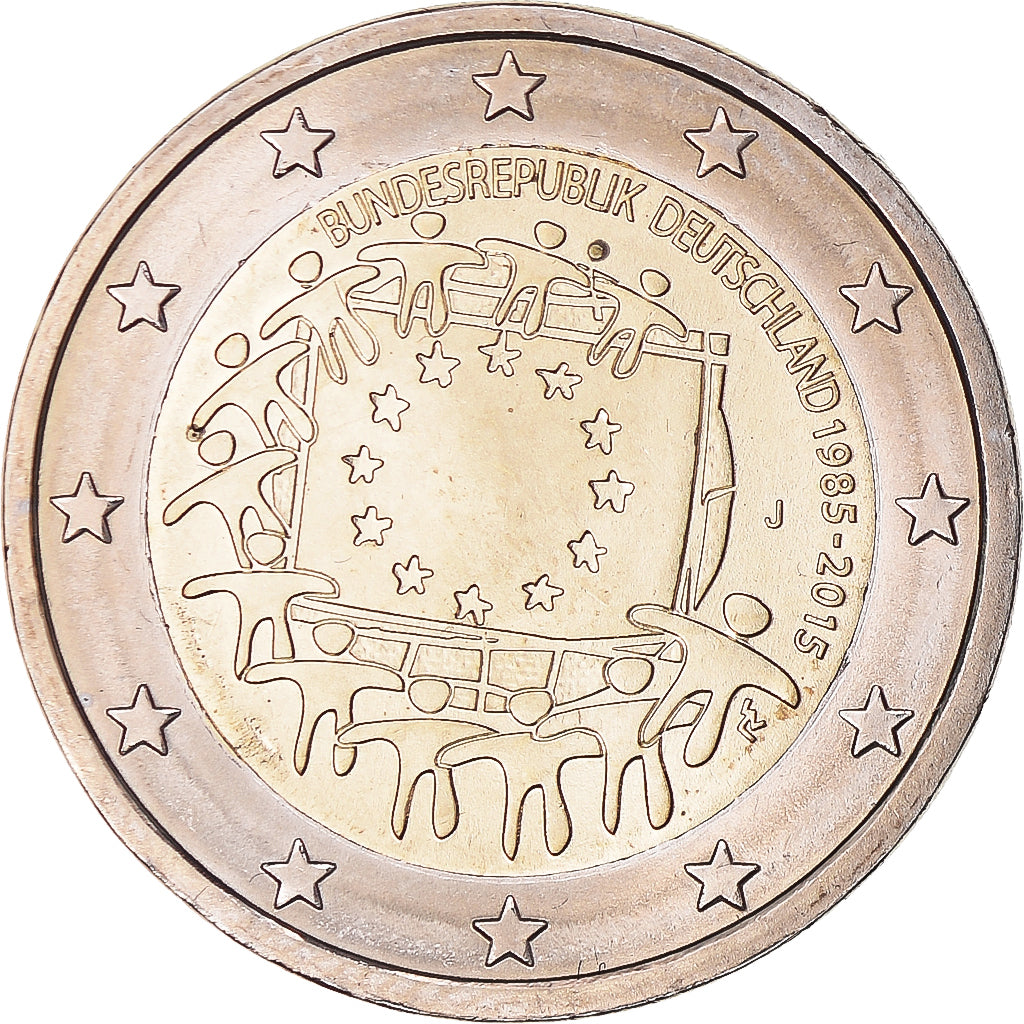 Germania, 2 Euro, Flag, 2015, Hambourg, SPL+, Bi-metallico
