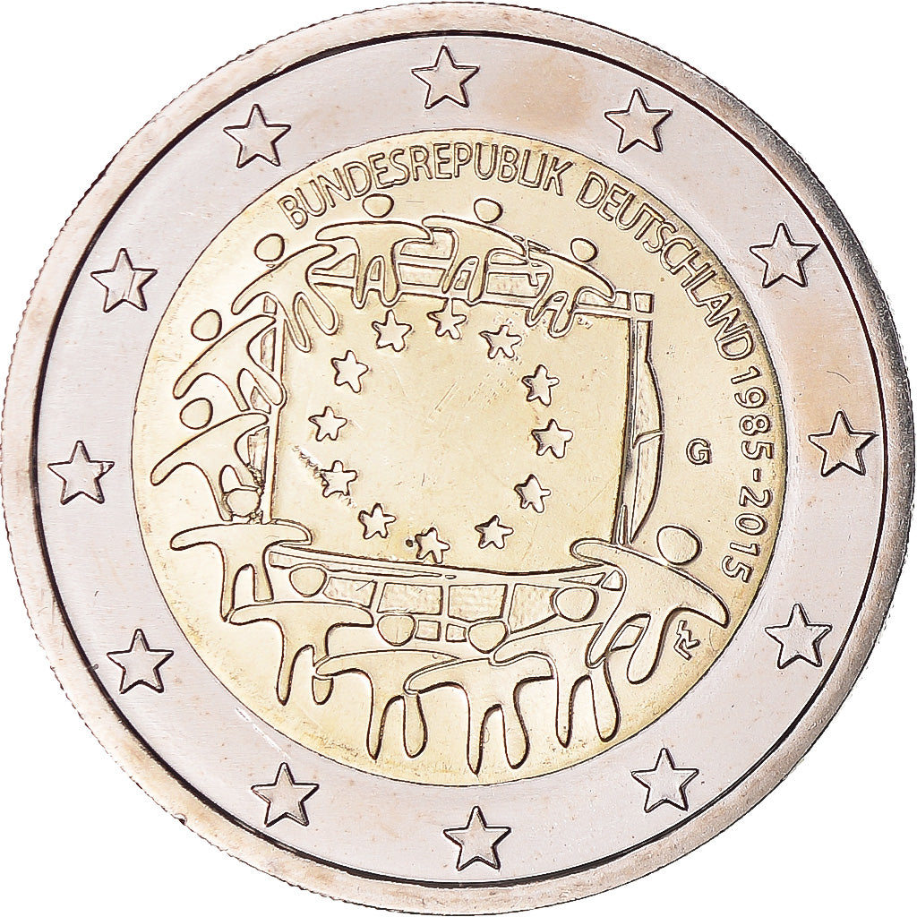 Allemagne, 2 Euro, Flag, 2015, Karlsruhe, SPL+, Bimétallique