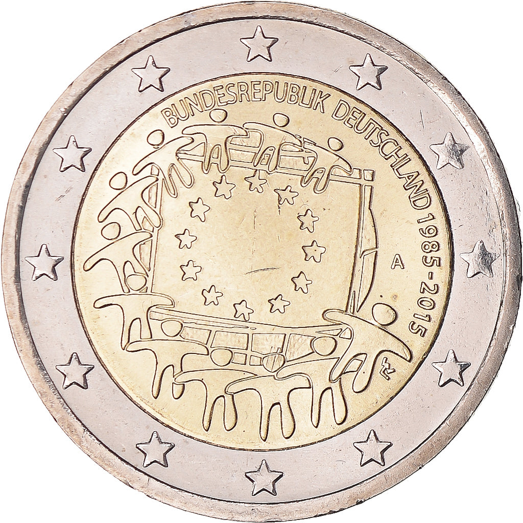 GERMANIA - REPUBBLICA FEDERALE, 2 Euro, Drapeau européen, 2015, Berlin, SPL+