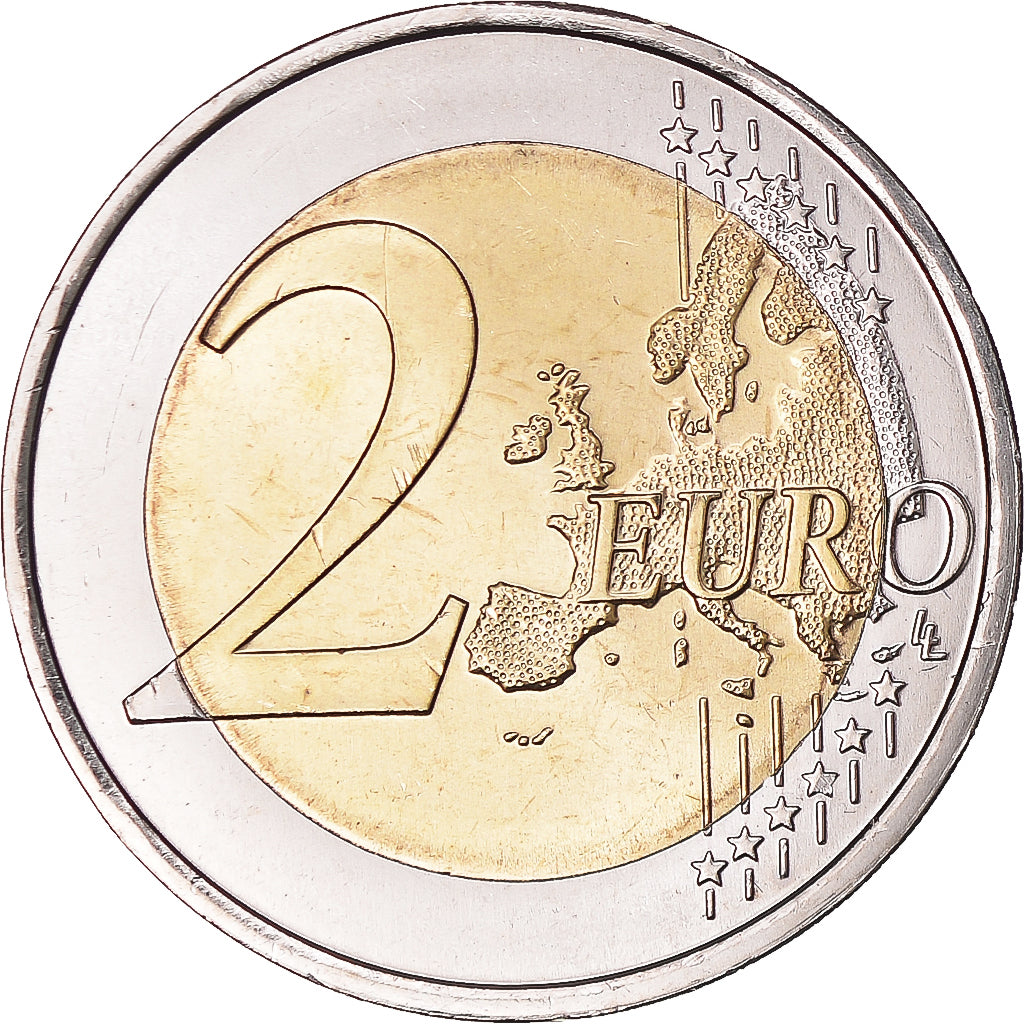 Portugal, 2 Euro, Traité de Rome 50 ans, 2007, MS(65-70), Bi-Metallic, KM:771