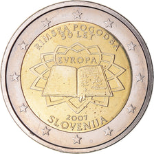 Slovénie, 2 Euro, Traité de Rome 50 ans, 2007, SUP+, Bimétallique, KM:106