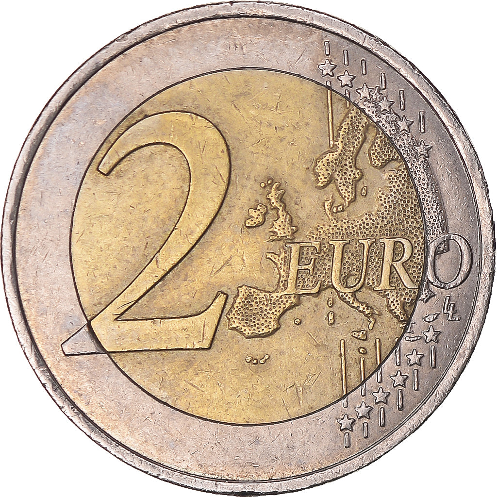 France, 2 Euro, Traité de Rome 50 ans, 2007, Paris, EF(40-45), Bi-Metallic