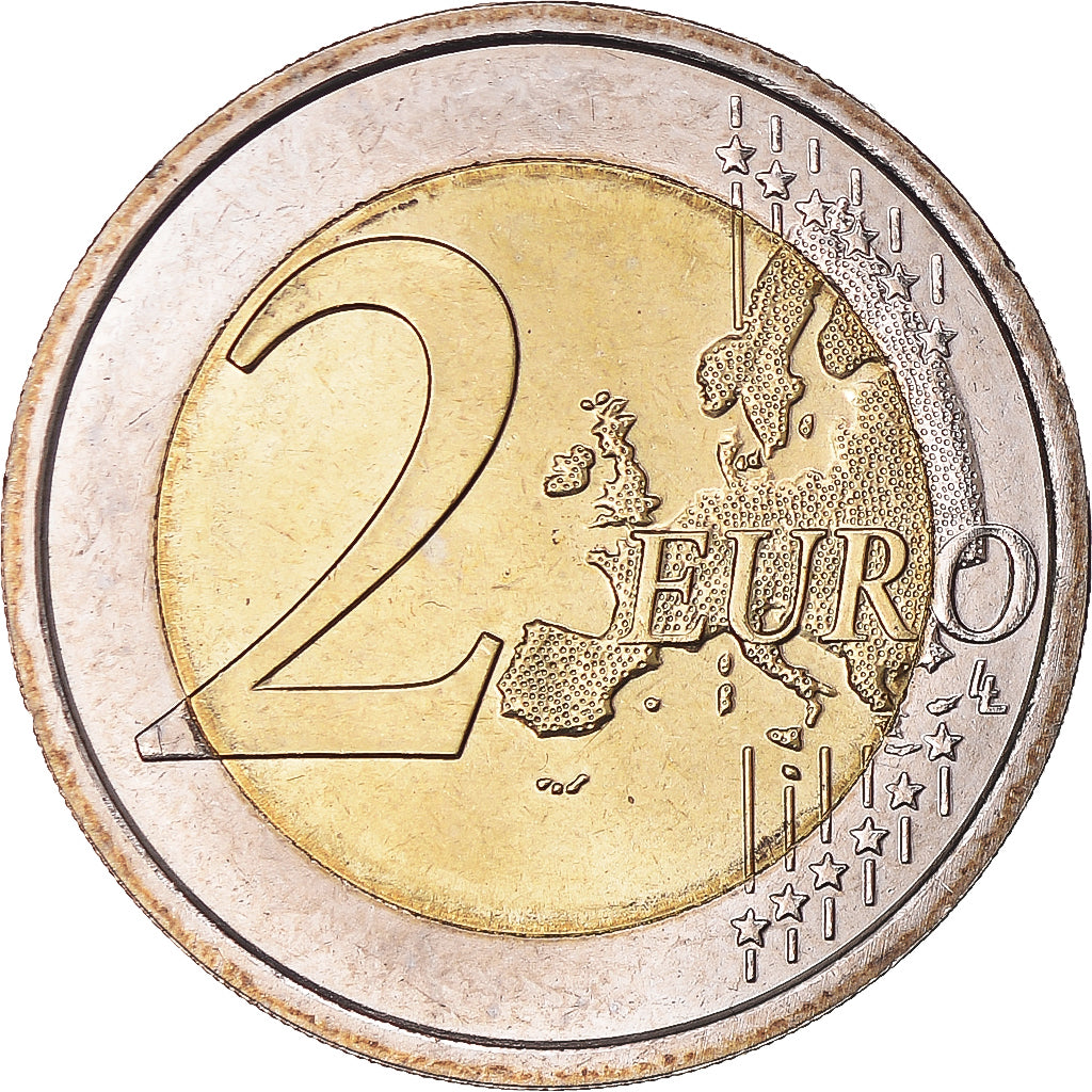 Itália, 2 Euro, Traité de Rome 50 ans, 2007, Rome, MS(64), Bimetálico, KM:311