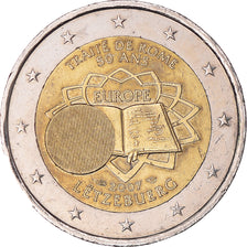 Luxembourg, 2 Euro, Traité de Rome 50 ans, 2007, Paris, EF(40-45), Bi-Metallic