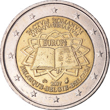 Bélgica, 2 Euro, Traité de Rome 50 ans, 2007, Brussels, VF(30-35)