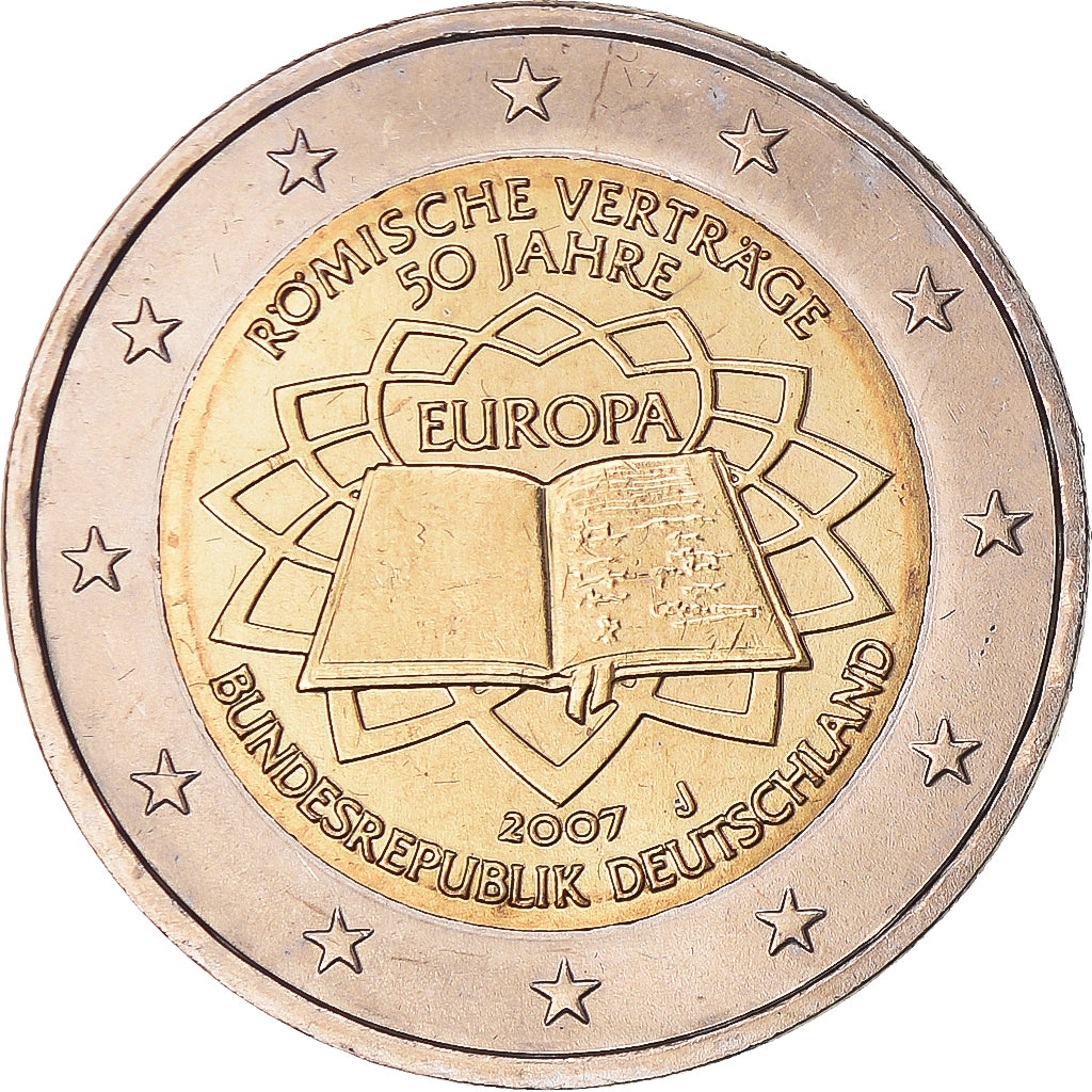 GERMANY - FEDERAL REPUBLIC, 2 Euro, Traité de Rome 50 ans, 2007, Hambourg