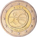 IRELAND REPUBLIC, 2 Euro, EMU, 10th Anniversary, 2009, MS(60-62), Bi-Metallic