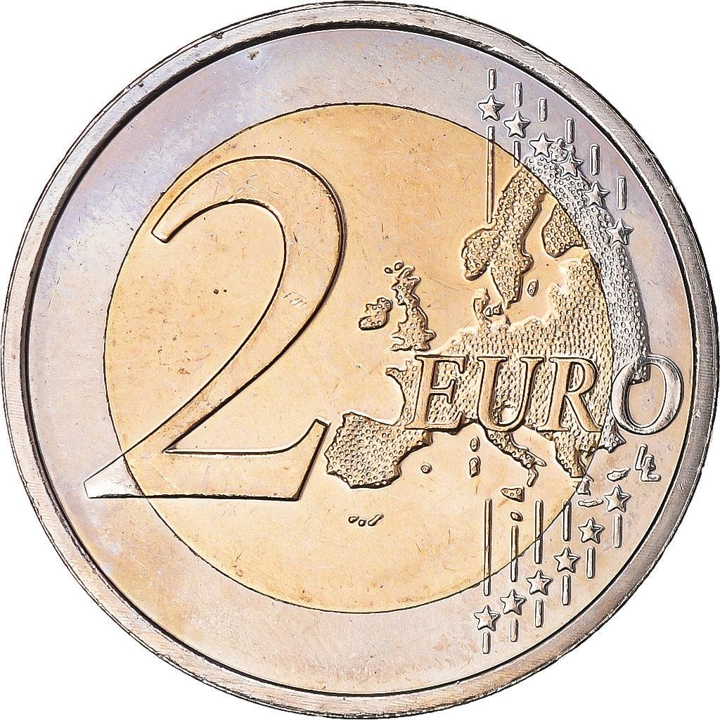 Malta, 2 Euro, E.M.U., 10th Anniversary, 2009, Paris, MS(60-62), Bi-Metallic