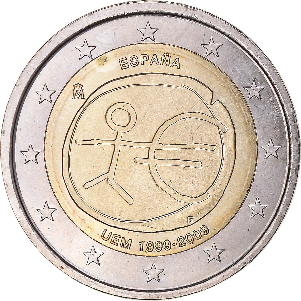 Spain, 2 Euro, EMU, 2009, Madrid, MS(63), Bi-Metallic, KM:1074
