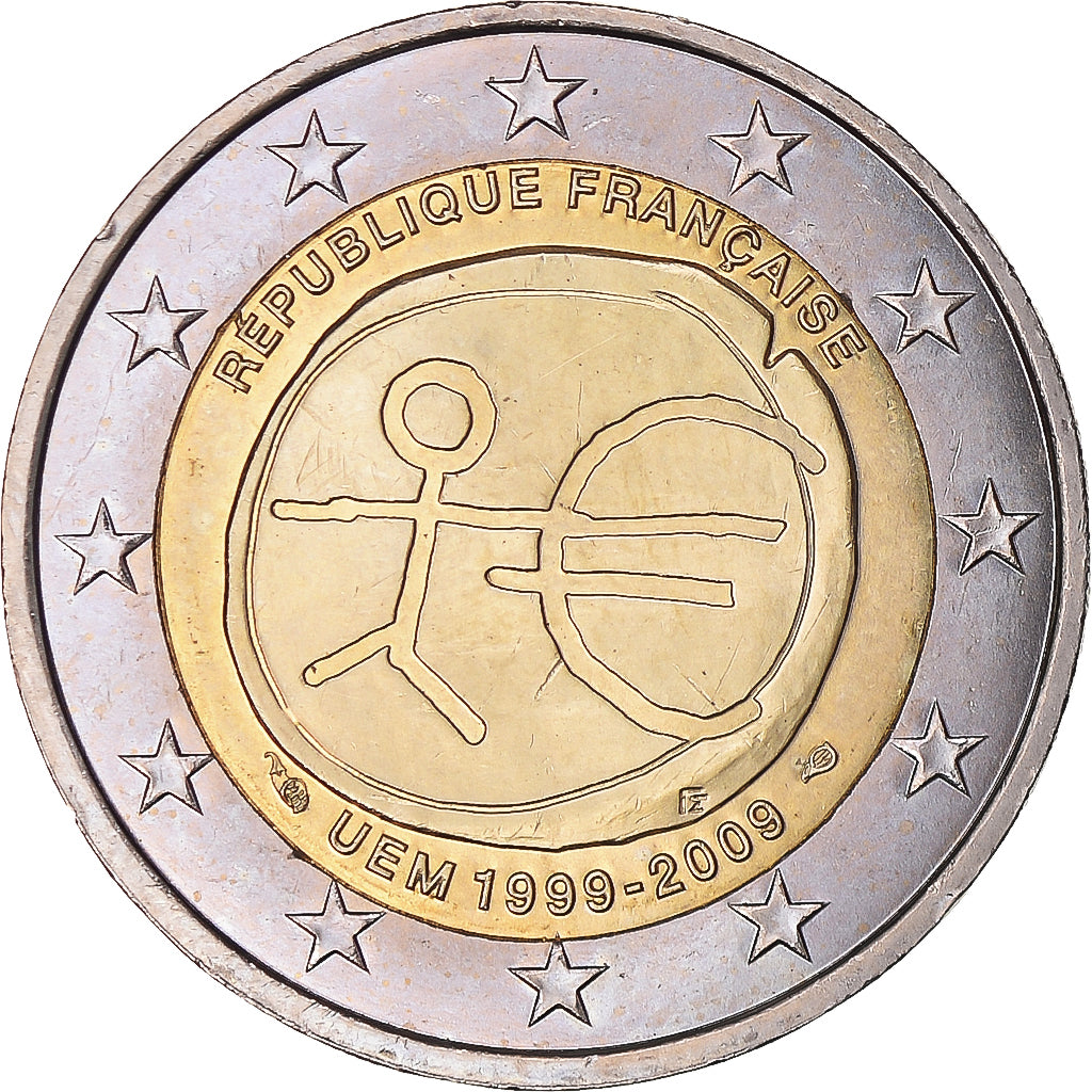 France, 2 Euro, EMU, 2009, Paris, MS(64), Bi-Metallic, KM:1590