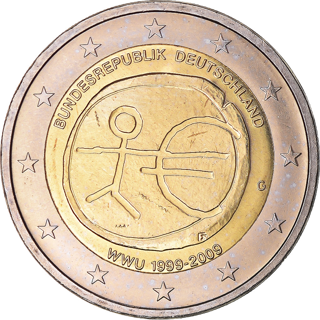 Germany, 2 Euro, EMU, 2009, Karlsruhe, MS(63), Bi-Metallic, KM:277