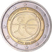 Niemcy, 2 Euro, EMU, 2009, Munich, MS(64), Bimetaliczny, KM:New