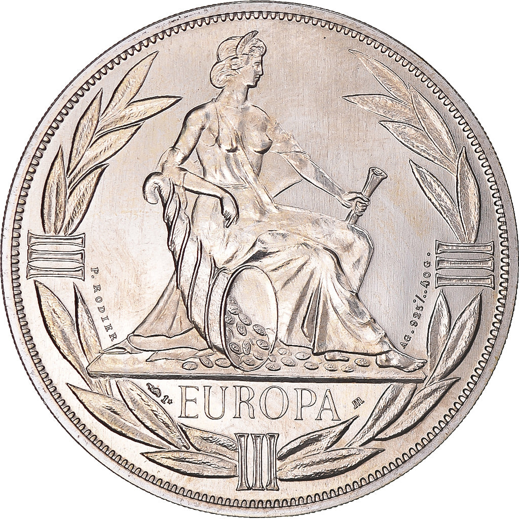 France, Medal, Ecu Europa, 1982, Rodier, MS(64), Silver