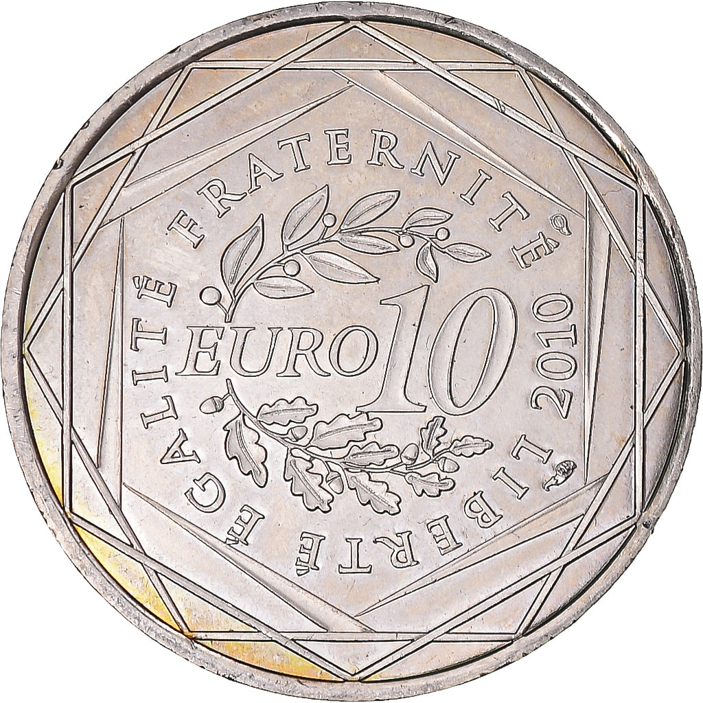 France, 10 Euro, Alsace, Euros des régions, 2010, MS(60-62), Silver