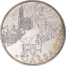 France, 10 Euro, 2011, Paris, Alsace, MS(60-62), Silver, KM:1734