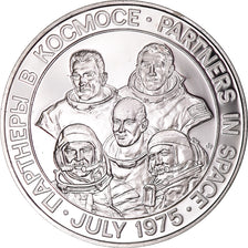 France, Medal, Apollo-Soyouz, Sciences & Technologies, 1975, MS(65-70), Silver
