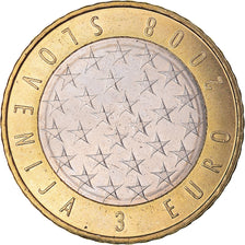 Eslovénia, 3 Euro, Présidence de l'UE, 2008, AU(55-58), Bimetálico, KM:81