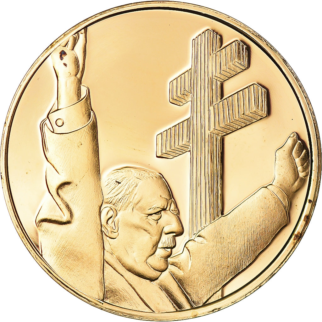 France, Medal, In Memoriam Charles de Gaulle, Politics, Society, War, MS(63)