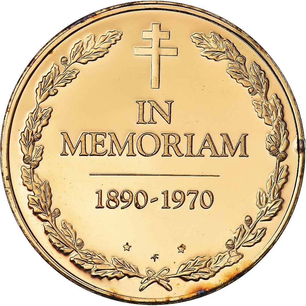 France, Medal, In Memoriam Charles de Gaulle, Politics, Society, War, MS(63)