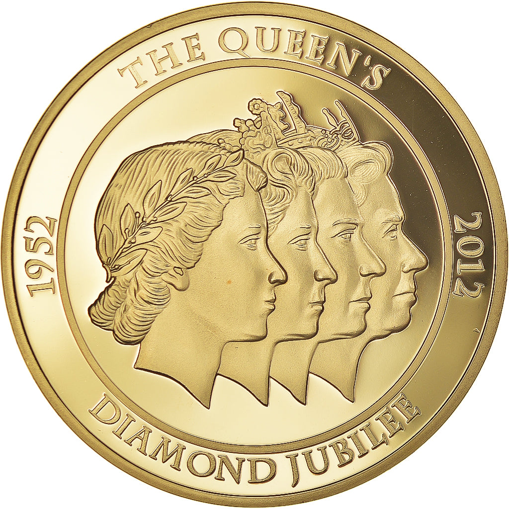 Reino Unido, medalha, Her Majesty's 40th Birthday, Diamond Jubilee of her