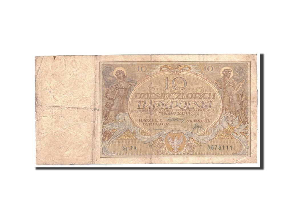 Polonia, 10 Zlotych, 1929, KM:69, 1929-07-20, B