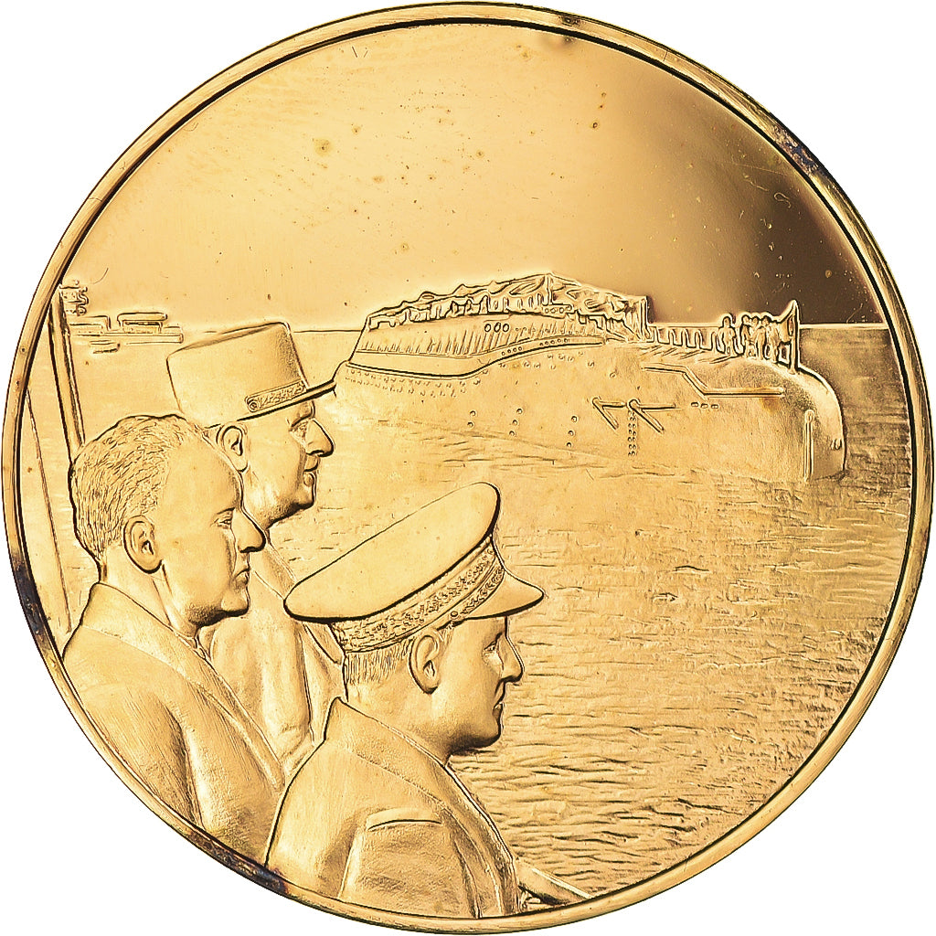 Francia, medalla, La Force Nucléaire, Politics, Society, War, SC, Oro vermeil