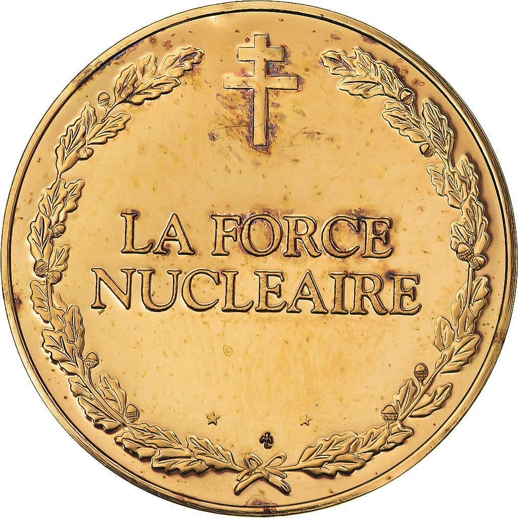 Francia, medalla, La Force Nucléaire, Politics, Society, War, SC, Oro vermeil