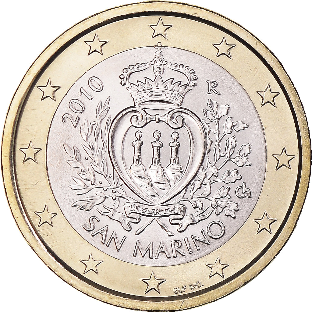 San Marino, Euro, 2010, Rome, UNZ+, Bi-Metallic