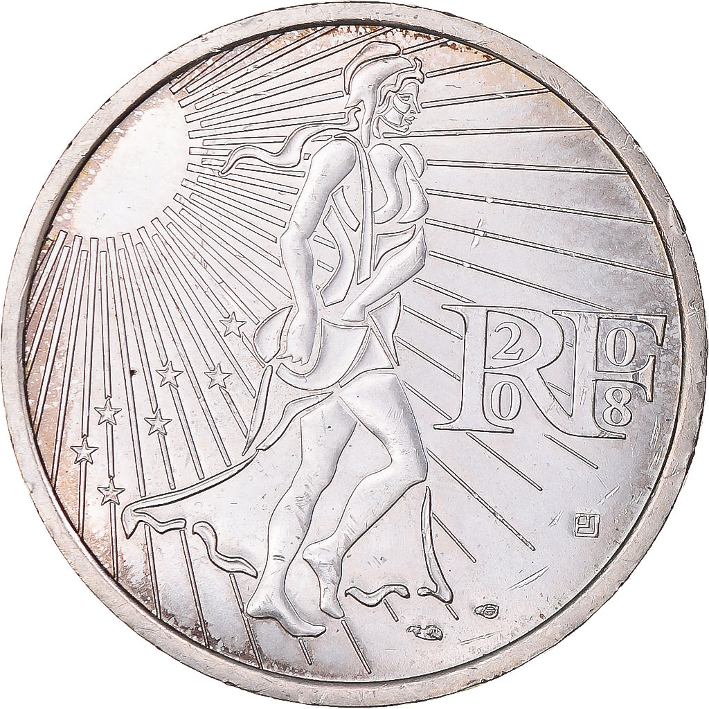 France, 15 Euro, 2008, AU(55-58), Silver, Gadoury:2, KM:1535